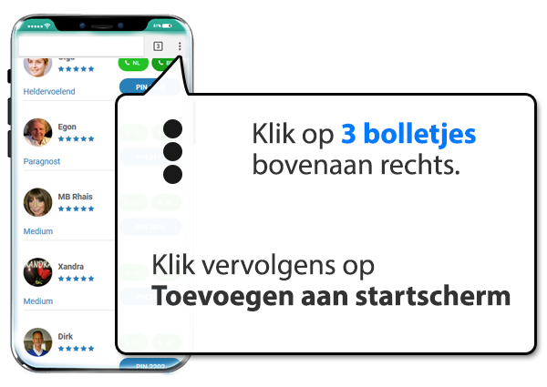 android: Helderzienden-rotterdam.nl instellen als app op Mobiel
